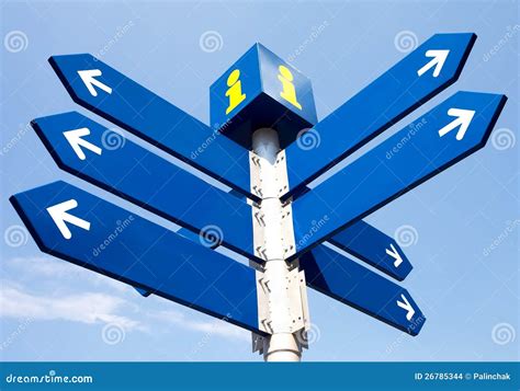 Blank Directional Road Signs Stock Photo - Image of information, lost: 26785344