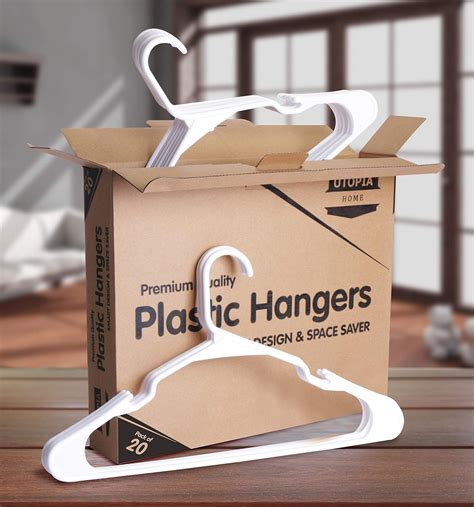 20 Plastic Clothes Hangers Standard Heavy Duty Space Saving Notched Hangers Lot | eBay