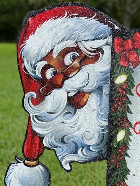 Christmas Yard Art Personalized Santa Side Sign Santa | Etsy