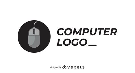 Computer Company Logo With Mouse Vector Download