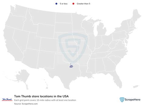 Number of Tom Thumb locations in the USA in 2024 | ScrapeHero