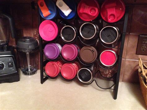 😀Finally! Something to organize my travel mugs | Christmas tree shop, Organization, Mugs