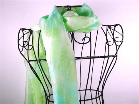 Lime Green Silk Scarf for Women. | Etsy | Green silk scarf, Green silk, Hand dyed silk scarf