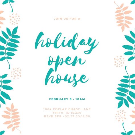 Free printable, customizable open house invitation templates | Canva