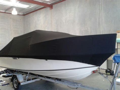 Boat Cover, Black Sunbrella | Prestige Marine Trimmers, Boat Covers Perth, Bimini tops, Boat ...