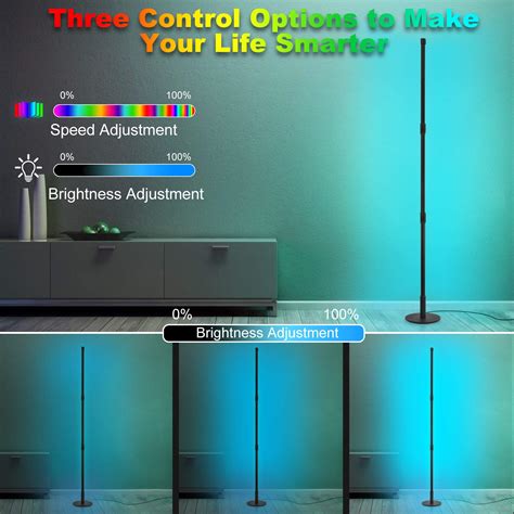 Buy Corner Lamp,LED Corner Floor Lamp,Corner Light,RGB Floor Lamp,Color Changing Standing Lamp ...