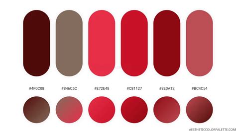 Rose Red Colors - Aesthetic Color Palette