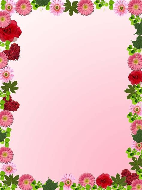Elegant Pink Wedding Border Clip Art