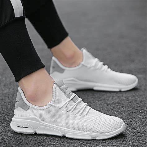 Clearance sale Breathable non slip shoes, white comfortable casual ...