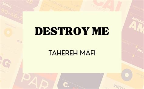 Destroy Me - Book by Tahereh Mafi [Read with Free PDF Reader]