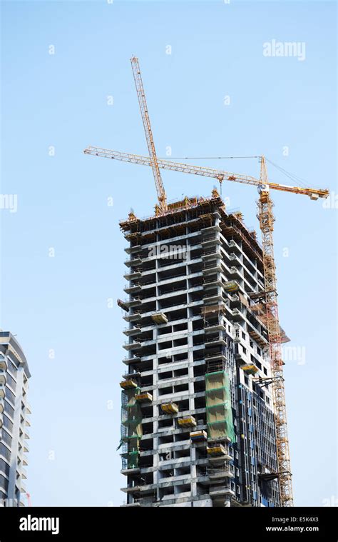 The construction of new skyscraper in Dubai city, UAE Stock Photo - Alamy