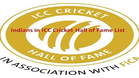 List of Indian Cricketers inducted in the ICC Cricket Hall of Fame