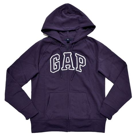 Gap - GAP Womens Fleece Arch Logo Full Zip Hoodie (XS, Dark Purple) - Walmart.com - Walmart.com