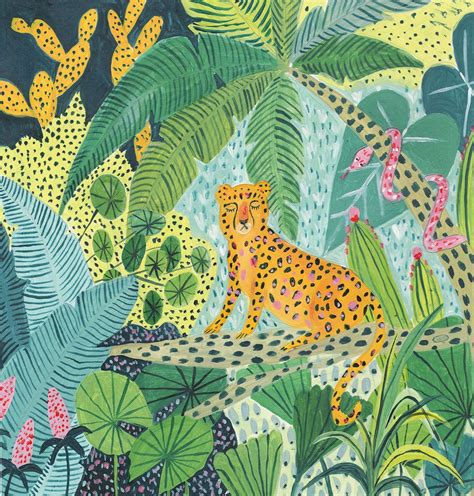 You'll Want to Get Lost in These Colorful Jungle Illustrations | Leopard art print, Nature art ...