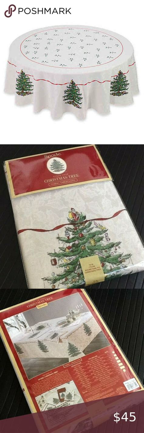 brand new 70" Round Spode Whimsical Christmas Tree Tablecloth | Whimsical christmas trees ...