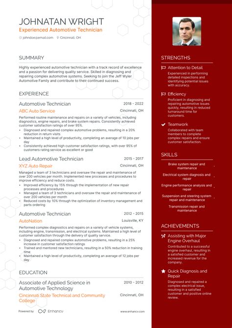 5 Automotive Technician Resume Examples & Guide for 2023