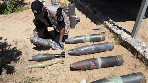 Unexploded missiles and bullets fired by Israel into Gaza were ...