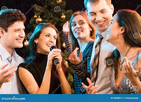 Karaoke party stock image. Image of karaoke, group, lifestyle - 3840011