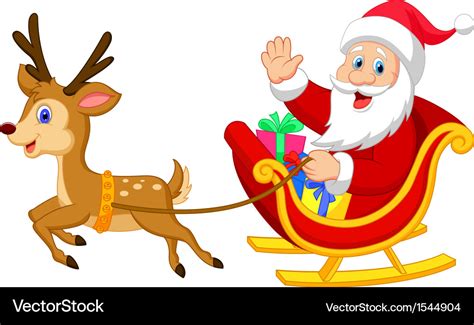 Cartoon Santa Drives His Sleigh Royalty Free Vector Image | My XXX Hot Girl