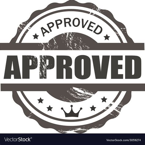 Approved stamp Royalty Free Vector Image - VectorStock