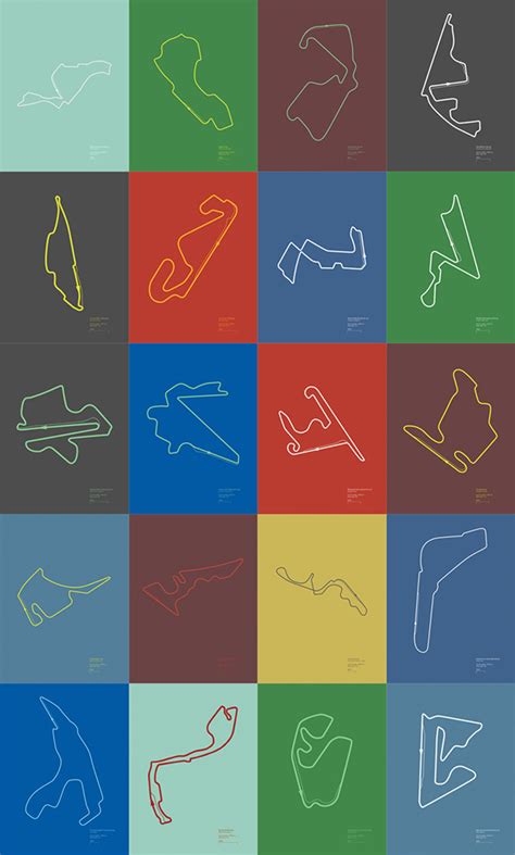 Formula 1 Circuits - Poster Series on Behance