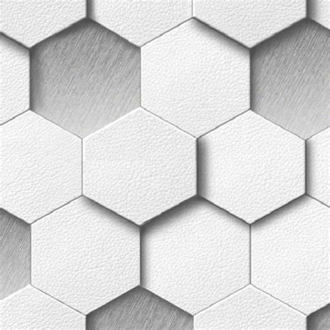 white hexagonal tiles are arranged in the shape of an octagon pattern