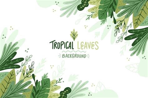 Free Vector | Painted tropical leaves background