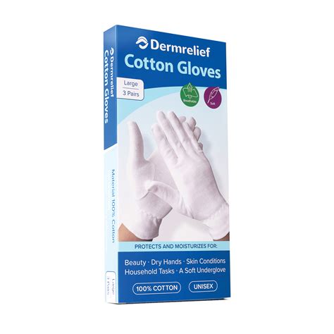 Cotton Gloves 3 Pack - Dermrelief