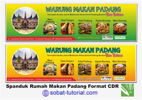 Desain Banner Spanduk Rumah Makan Padang CDR - Sobat-Tutorial