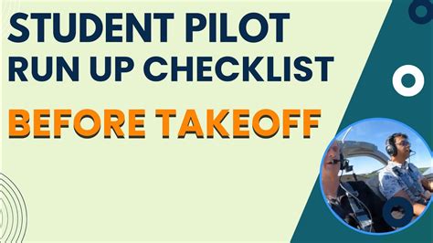 Student Pilot Run up checklist before Take off - YouTube