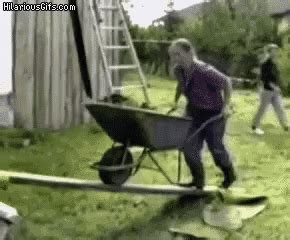 Wheelbarrow GIF - Wheelbarrow Dirt Crash - Discover & Share GIFs