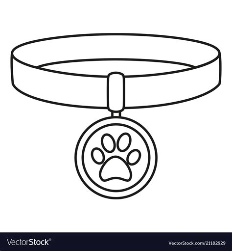 Outlined Dog Collar Clipart Clip Art Art & Collectibles trustalchemy.com