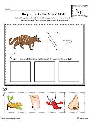 N Sound Worksheets Kindergarten | cuteconservative