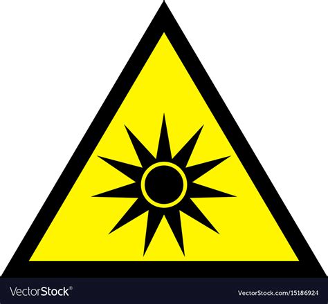 Uv yellow safety sign - uv warning sign Royalty Free Vector