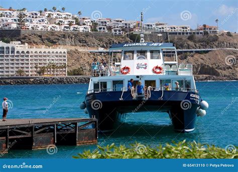 Glass bottom boat editorial image. Image of island, february - 65413110