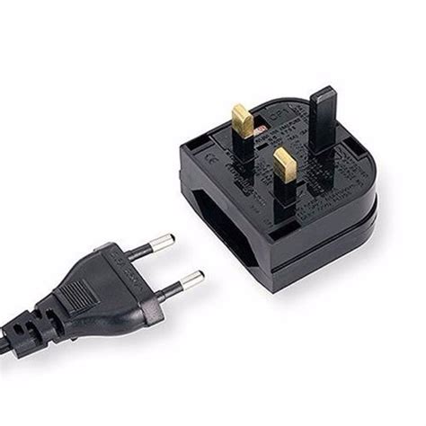 European Euro EU 2 Pin to UK 3pin Power Socket Travel Plug Adapter ...