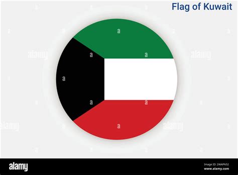 High detailed flag of Kuwait. National Kuwait flag. Asia. 3D ...