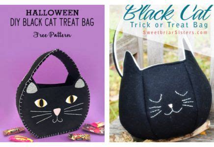 Fabric Black Cat Bag Free Sewing Patterns | Sewing patterns free, Black ...