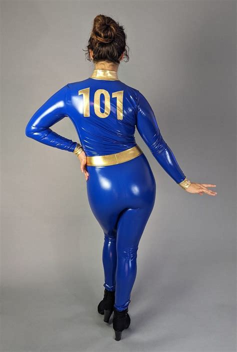 Custom Made Fallout Vault Dweller Catsuit Costume in Gloss Stretch ...