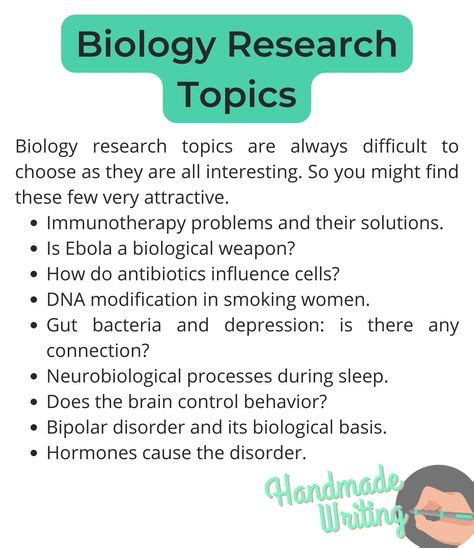 Biology research topics