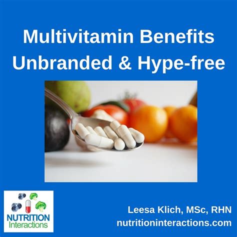 Multivitamin Benefits - Leesa Klich Health Writer