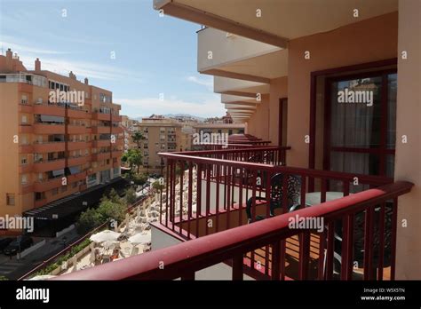 Angela hotel balcony Fuengirola Costa Del Sol Stock Photo - Alamy