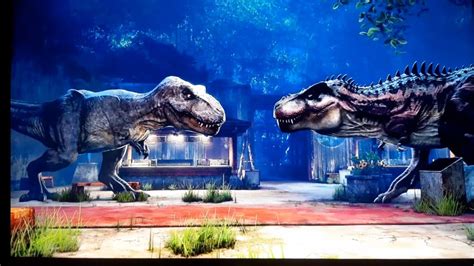 Rexy vs Tarbosaurus Jurassic World Camp cretaceous hidden adventure ...