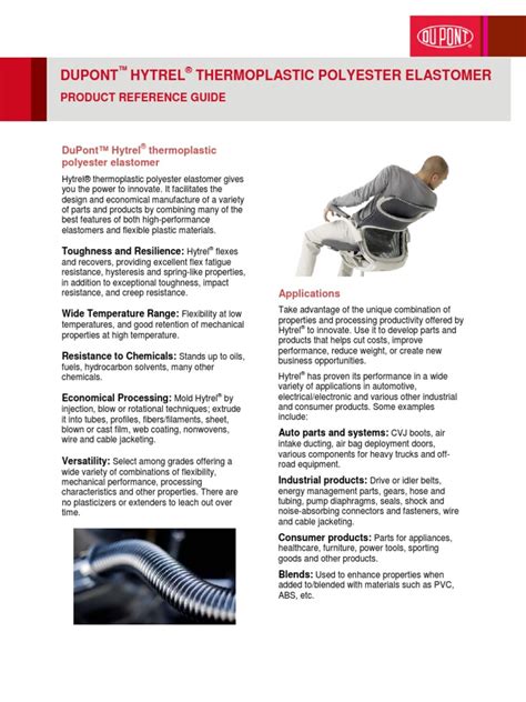 Hytrel Product Reference Guide | PDF | Thermoplastic | Polyester