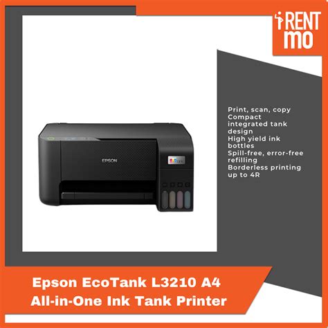 Epson EcoTank L3210 A4 All-in-One Ink Tank Printer - iRentMo