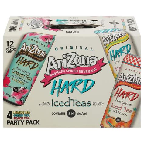 Arizona Spiked Beverage, Premium, Iced Teas, Original, Party Pack ...