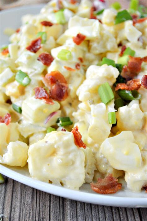 Keto Cauliflower Potato Salad - Low-Carb Side Dish