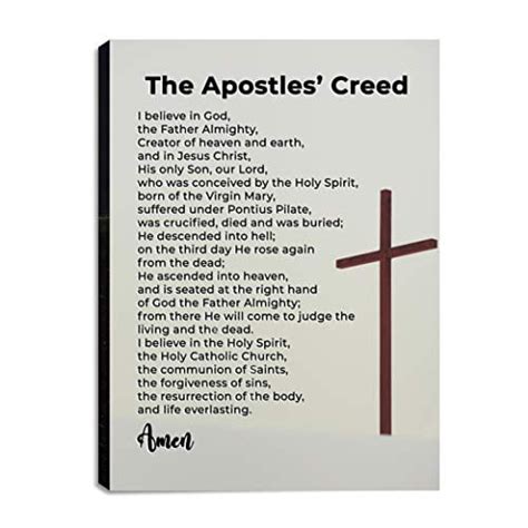 The Apostles Creed | 16x20in| Christian Canvas Wall Art with Bible ...