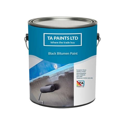 Buy TA Paints Bitumen Bitumastic Paint Coating (5 litres, Black) Multi-Application - Suitable ...
