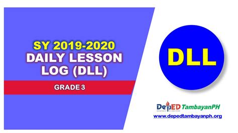 Grade 6 Daily Lesson Log (DLL) for SY 2019-2020